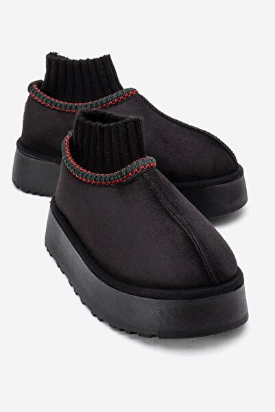 CCWAY AYAKKABI Mini cizme cu talpă groasă NEGRE