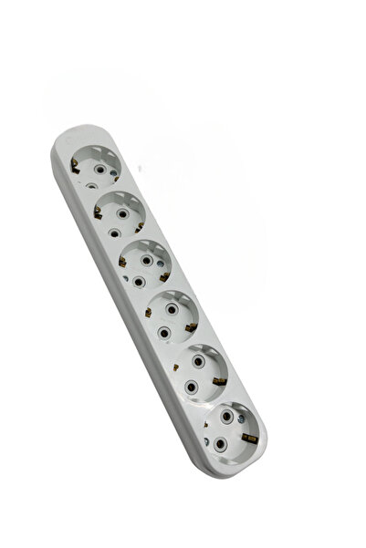 MAKEL 6 LI TOPRAKLI ÇOCUK KORUMALI KLEMENSLİ GRUP PRİZ