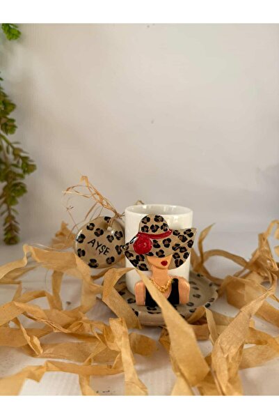 e&e süs dükkanı Leopard Model Coffee Cup Model