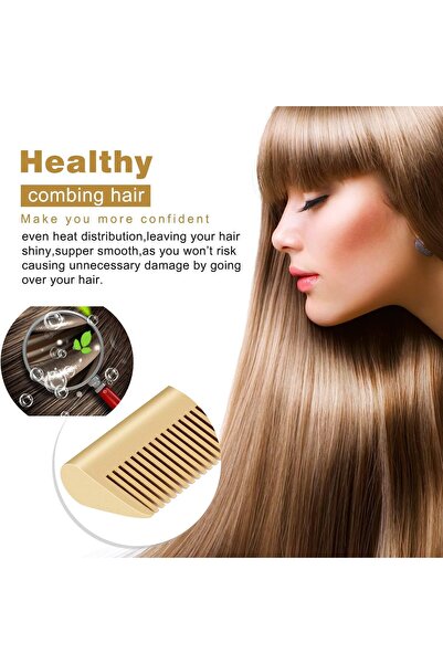 Generic WavesDigital Gold Plated Heated Styling Comb - Electric Hot Straightening Heat Comb (ELTERAZONE)