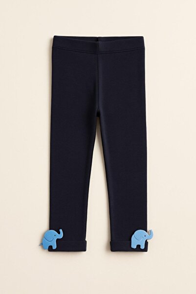 Katia&Bony Παιδικό βαμβακερό κολάν με αξεσουάρ ελέφαντα σε μπλε ναυτικό