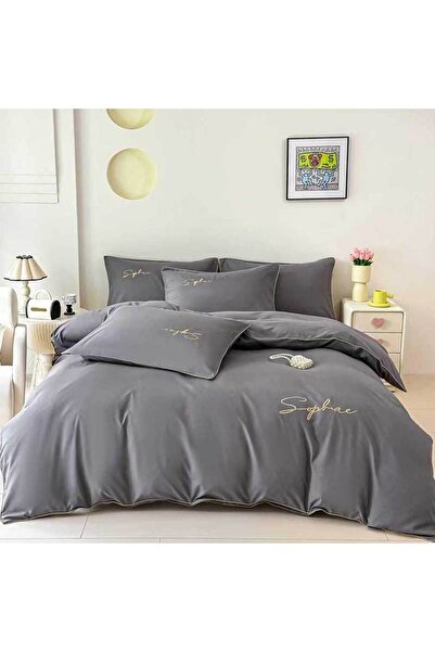 Patul Luxury Linen, Sulphur, Fine Cotton, Embroidery, 2 Persons, 6 Pieces