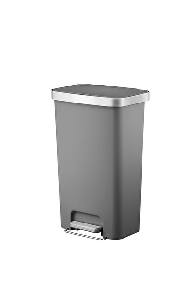 FACKELMANN Trash can, SEATTLE, 45L, with pedal, for kitchen or commercial spaces