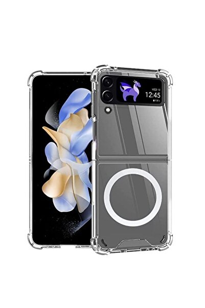 Generic Magnetic Clear Case for Samsung Galaxy Z Flip 4 5G - MagSafe Compatible, Shockproof