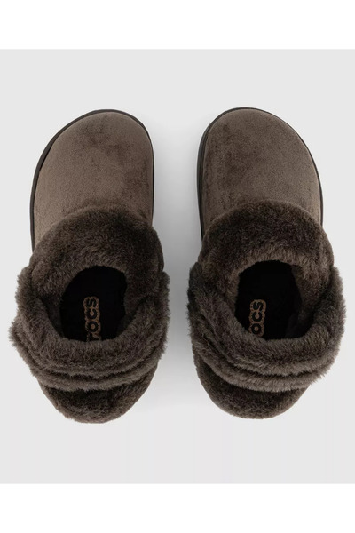 Crocs Κλασικές αξέχαστες γυναικείες παντόφλες από σουέντ Espresso