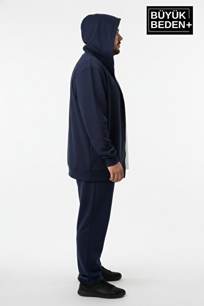 Superlife Чоловічий светр з капюшоном на блискавці великого розміру - Зручний крій SPR26BHR960