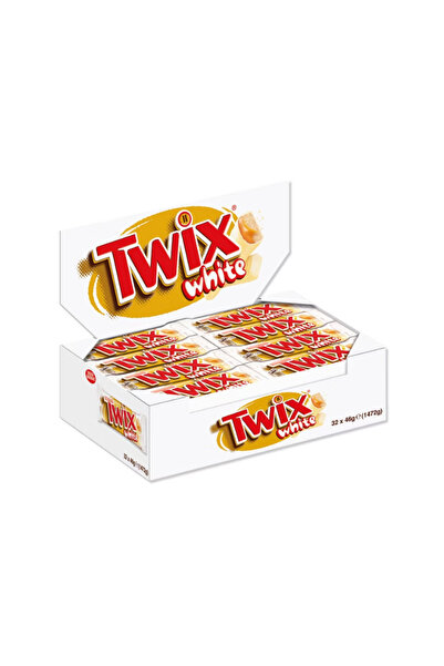 Twix Λευκή μπάρα με μπισκότα και καραμέλα καλυμμένη με λευκή σοκολάτα, 32 τεμάχια x 46 g