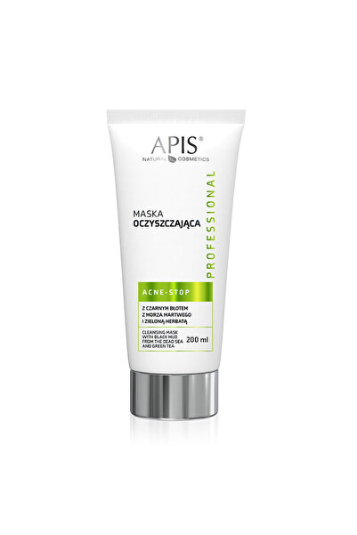 Apis Natural Cosmetics Masca crema Acne Stop cu namol din Marea Moarta si ceai verde, 200 ml