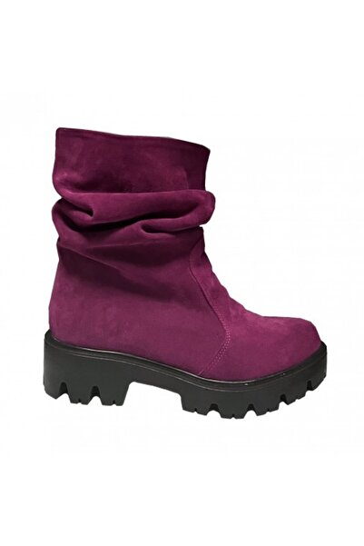LUISA FIORE CATALINA genuine leather ankle boots amethyst