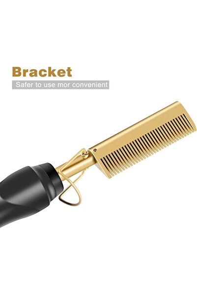 Generic WavesDigital Gold Plated Heated Styling Comb - Electric Hot Straightening Heat Comb (ELTERAZONE)