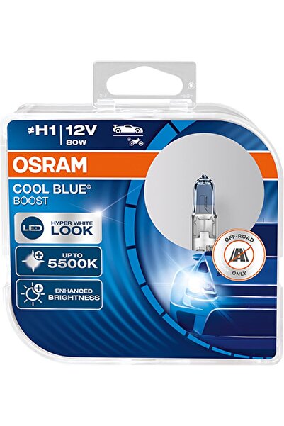 Osram Cool Blue Boost H1, Halogen Headlight Lamp, 62150CBB-HCB, 12V, Duobox (...