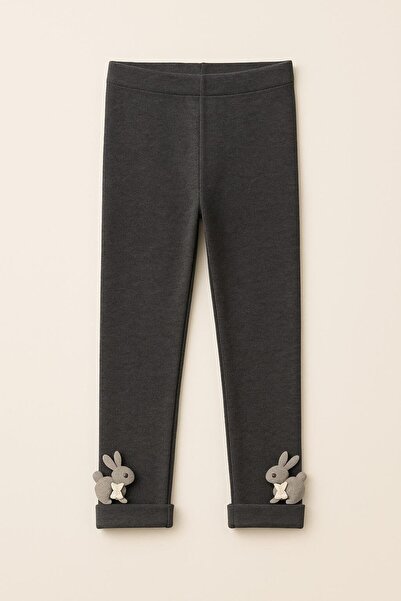 Katia&Bony Children's Rabbit Accessory Leggings Trousers Anthracite