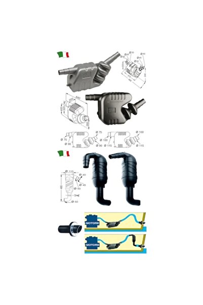 GFN Sistem de evacuare cu reducere a zgomotului pentru motoare inboard, până ...