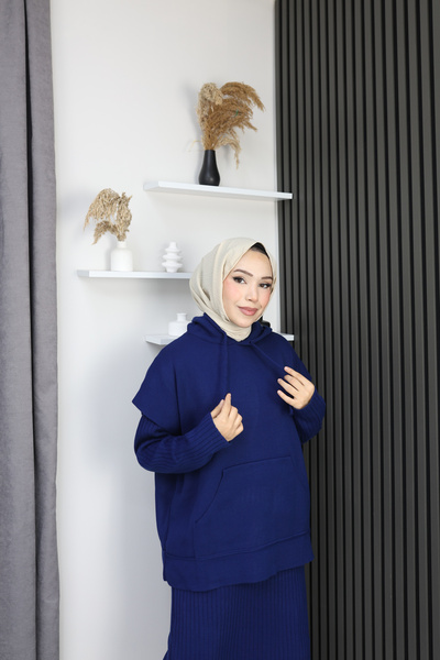 sorisso Knitwear Set Hooded Sweater and Dress