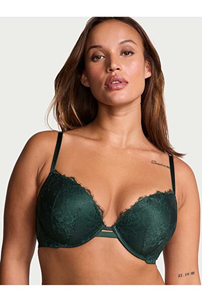 Victoria's Secret Gül Dantelli Push-Up Sütyen
