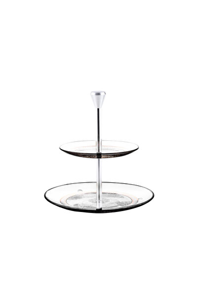 Dimlaj صينية ماسار جلاس ذات طبقتين CB/1-ذهبية