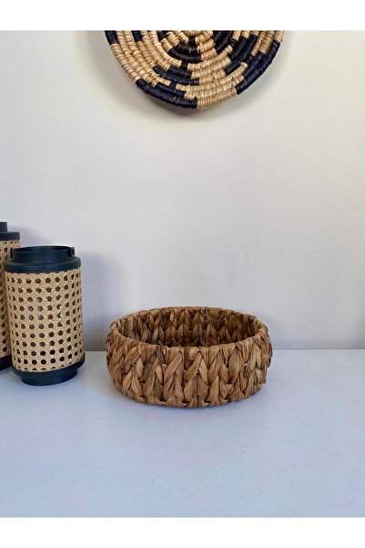 LEONEV Round Wicker Organizer Basket