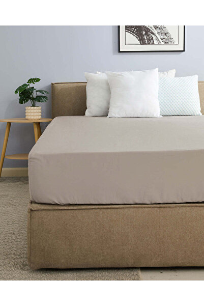 REDTAG Beige Fitted Sheet (Double Size)