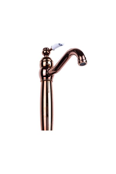 Trendy's Basin mixer, countertop mounting, rose, with ceramic embroidery