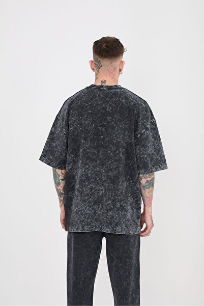 Machinist Men's Washing Luxury Oversized T-Shirt Anthracite Effect