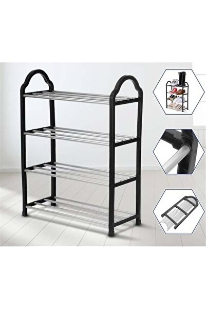 Meven Set Beauty رف منظم أحذية بثلاثة أرباع الطبقات - حامل أحذية من الألومنيو...