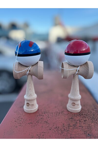 Kendama USA POKEMON KENDAMA JUCĂRIE PROFESIONALĂ DIN LEMN MODEL ALBASTRU SUA