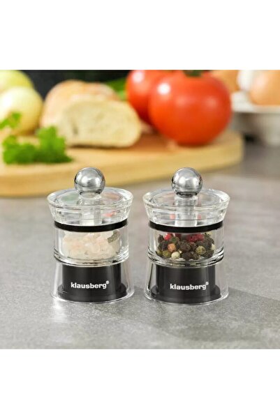 Klausberg Set of 2 manual salt and pepper grinders,