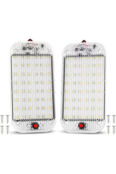 SYOSI LED Interior Light, 2PCS, 10W, 48 LED, Universal (12-85V) with ON/OFF S...