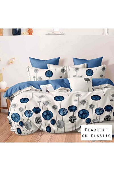 Patul Bubmac Finet Linen, Sulphur, Double Bed, 2 Persons, 6 Pieces, Fitted Sheet