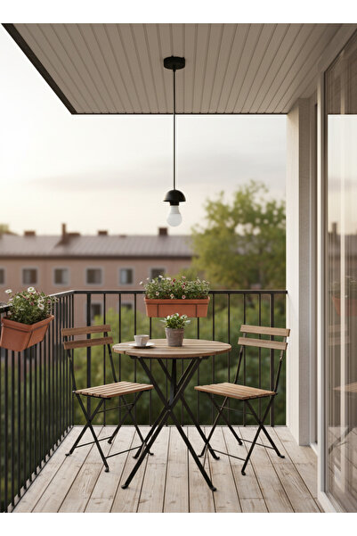 Eyzhen Siyah Tekli Sarkıt Lamba (2 Adet) Antre/Hol/Balkon