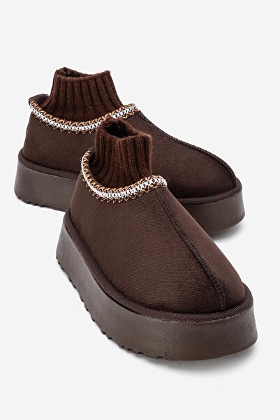 CCWAY AYAKKABI Μίνι μπότες με χοντρή σόλα ΚΑΦΕ