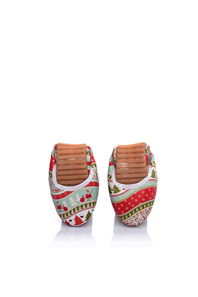 Streetfly Christmas Themed Printed Colorful Foldable Women's Ballerinas