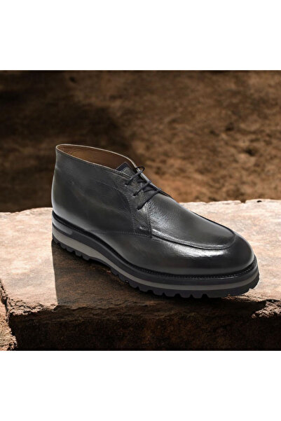 VİVA SHOES 100% Genuine Leather Eva Sole Men's Half Boots