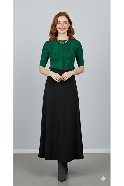 Blue Morpho Fusta Hijab din țesătură Scuba cu fermoar