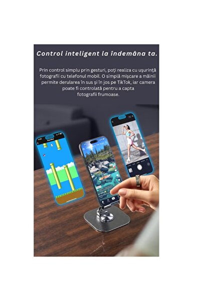 VeReTech Smart Ring, Advanced Monitoring, Water Resistant, Android/iOS, Wireless Charger, Size 13, Black