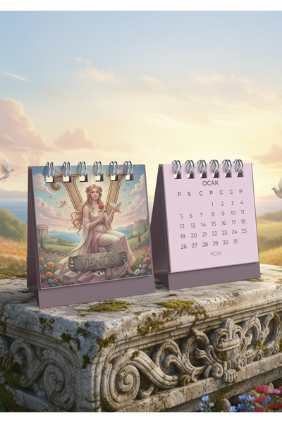 Miona 2026 Masaüstü Mitolojik Temalı Takvim - Venüs (8x11)
