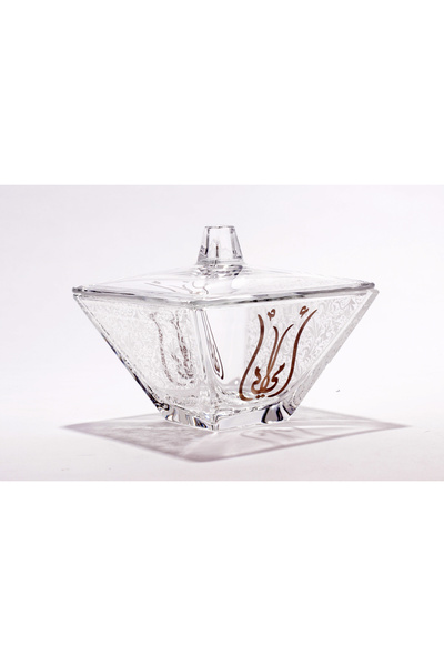 Dimlaj وعاء حلوى زجاجي أم GB/1-بلاتيني