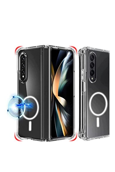 Generic Magnetic Clear Case for Samsung Galaxy Z Fold 4 5G - MagSafe Compatible, Transparent Shockproof
