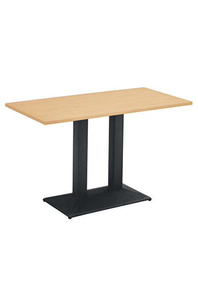 DacEnergy Bistro dining table, oak/black, 120x60 cm, RINALDO TYP 2