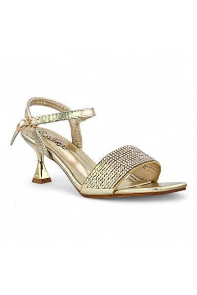 Sunrise Embellished ankle strap sandals with block heel