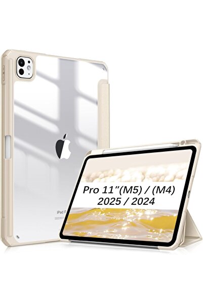 OSIRION Hybrid Slim Case for iPad Pro 11-inch (M5/M4) with Built-in Pencil Holder, Starlight