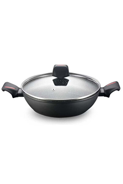 dealshopromania Royalty Line RL-FSC28 Deep saucepan with lid, 28 cm, Marble f...