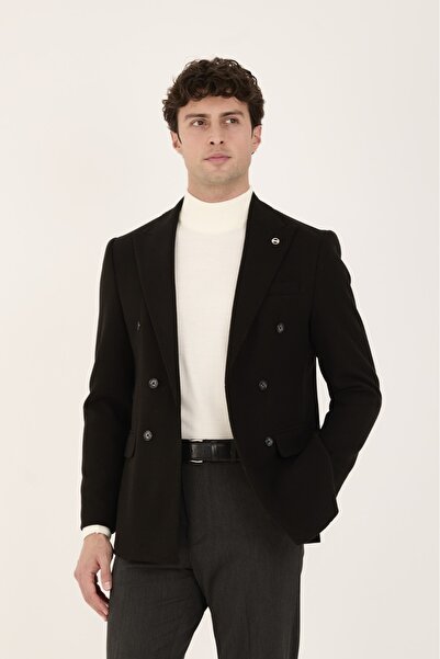 ABOUT US Men's Modern Fit Kaşe K Double-Breasted Jacket # K4057
