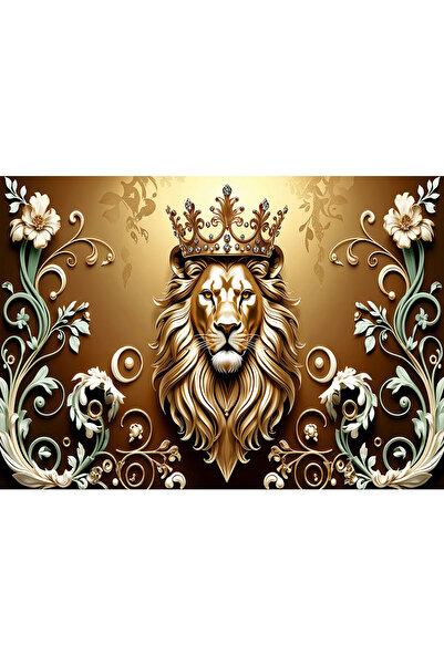 VIODESIGN Fototapet 3D, autoadeziv, Golden Lion , multicolor,80x120 cm 3D210