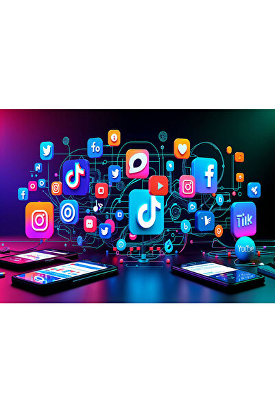 VIODESIGN Fototapet 3D, autoadeziv, Socialmedia , multicolor,80x120 cm 3D245