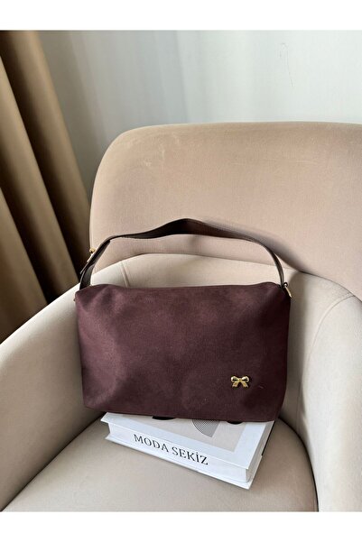 Moda Sekiz Women's Suede Large Size Crossbody Hand and Shoulder Bag