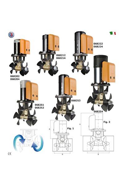 TNG Outdoor Dual GFN Bow Thruster Propeller, 12V, 3.3 kW, 65 Kgf