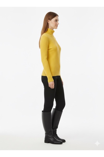 ModaPlaza Women's Corded Fabric Fisherman Sweater 4851