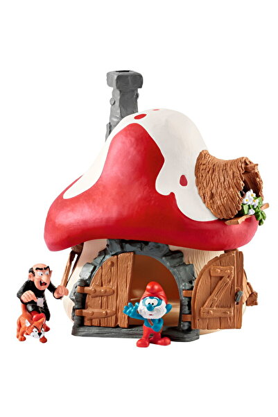 SCHLEICH The Smurfs Smurf house with 2 figures, play building