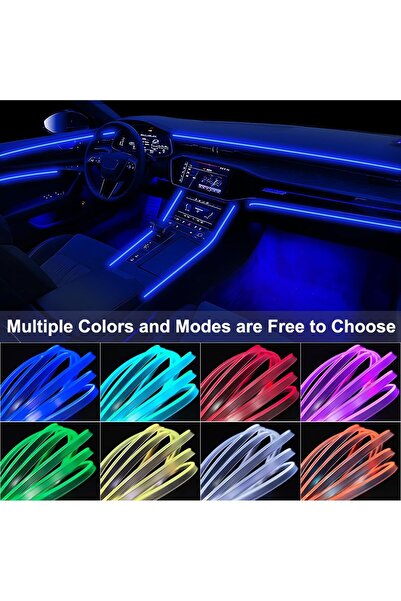 Generic Ambient lighting for dashboard and doors with a color-changing LED neon controller, wired and USB port, easy to install